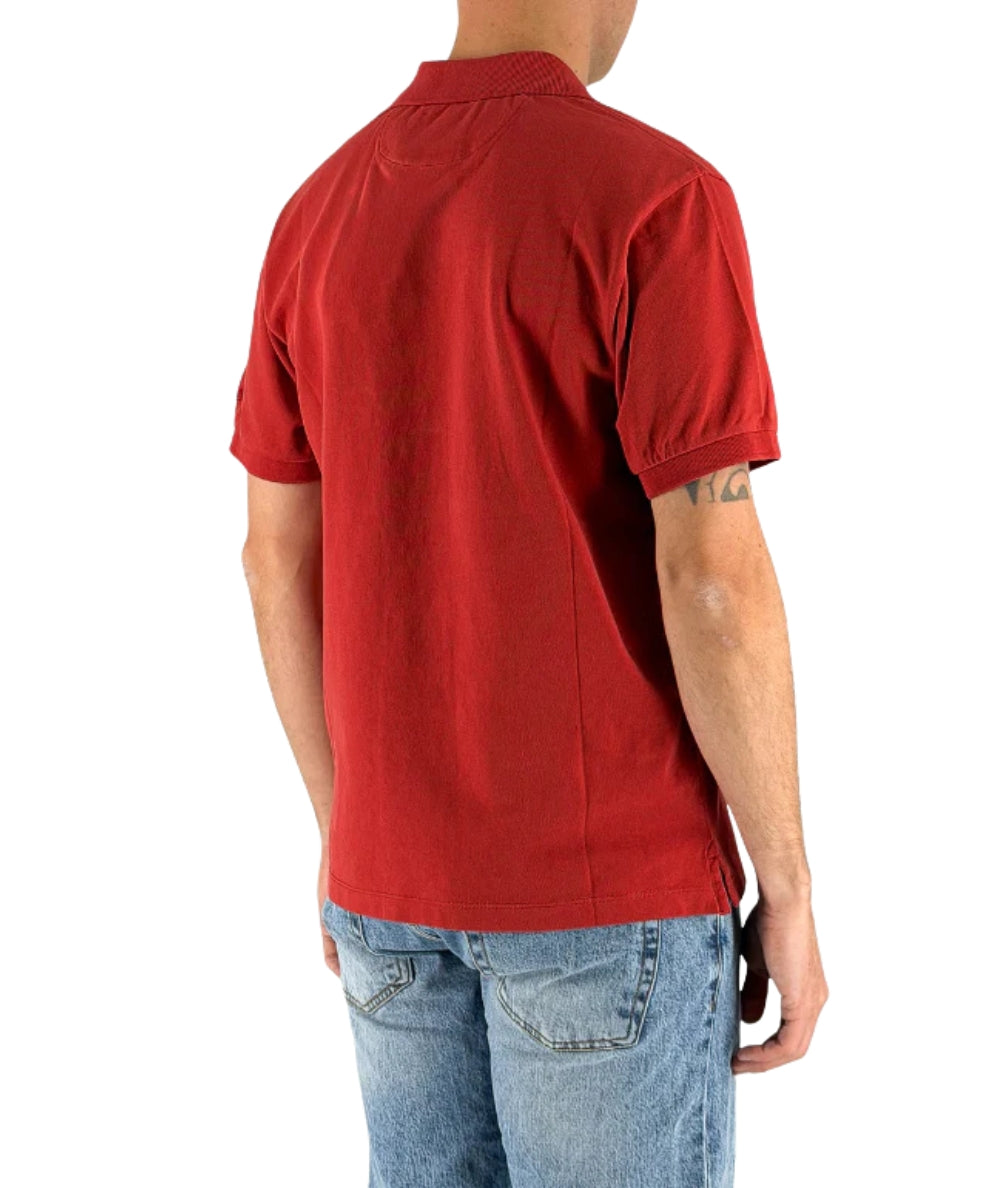 MC2 Saint Barth Polo in Cotone con Scollo Skipper Charles CHS0001 Rosso