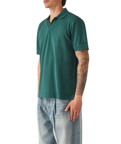 MC2 Saint Barth Polo in Cotone con Scollo Skipper Charles CHS0001 Verde