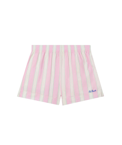 MC2 Saint Barth Shorts in Cotone a Righe Meave MEA002 Rosa
