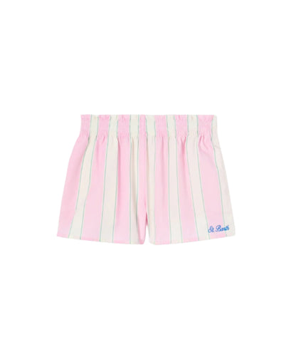 MC2 Saint Barth Shorts in Popeline a Righe Meave Jr MEA001 Rosa