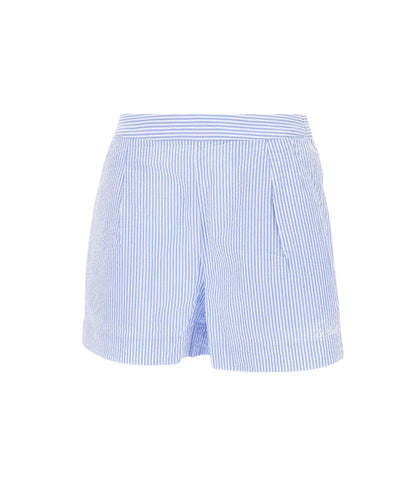 MC2 Saint Barth Shorts in Seersucker a Righe Amani AMN0001 Azzurro