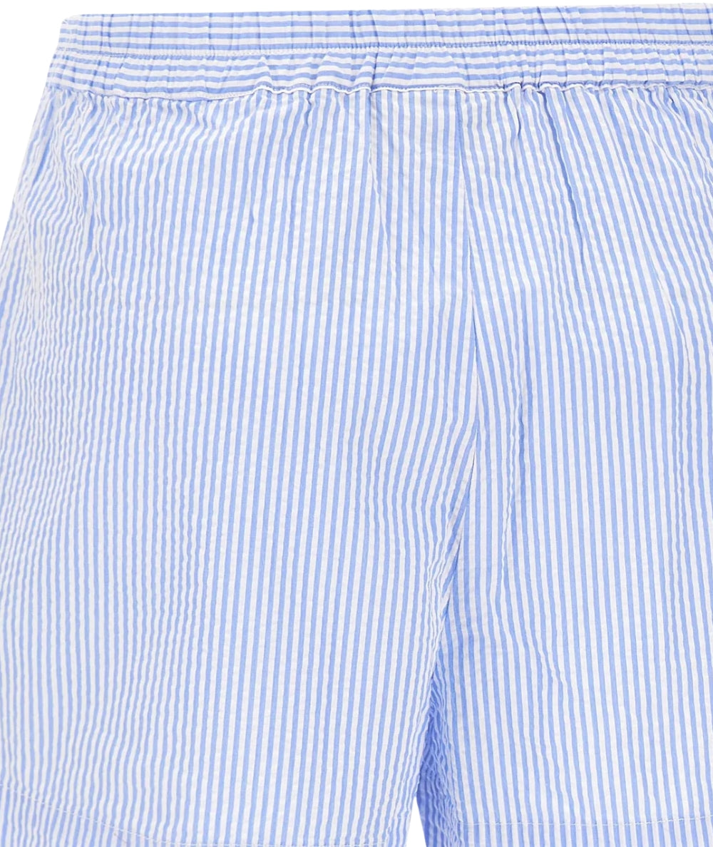 MC2 Saint Barth Shorts in Seersucker a Righe Amani AMN0001 Azzurro