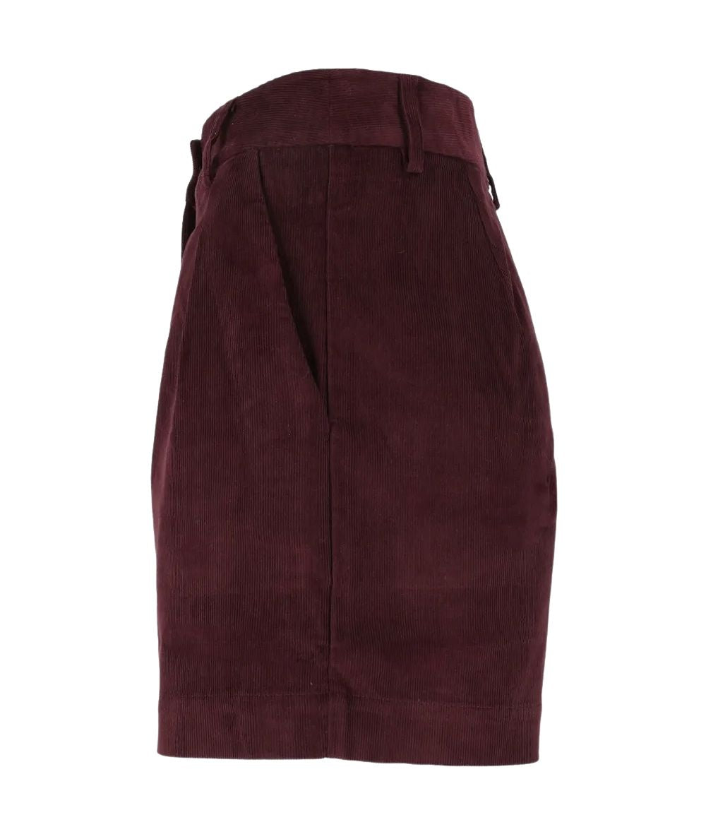 MC2 Saint Barth Shorts in Velluto Aya Corduroy Mini AYA0002 Bordeaux