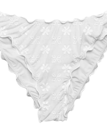 MC2 Saint Barth Slip con Ricamo in Sangallo Moon MOO0001 Bianco