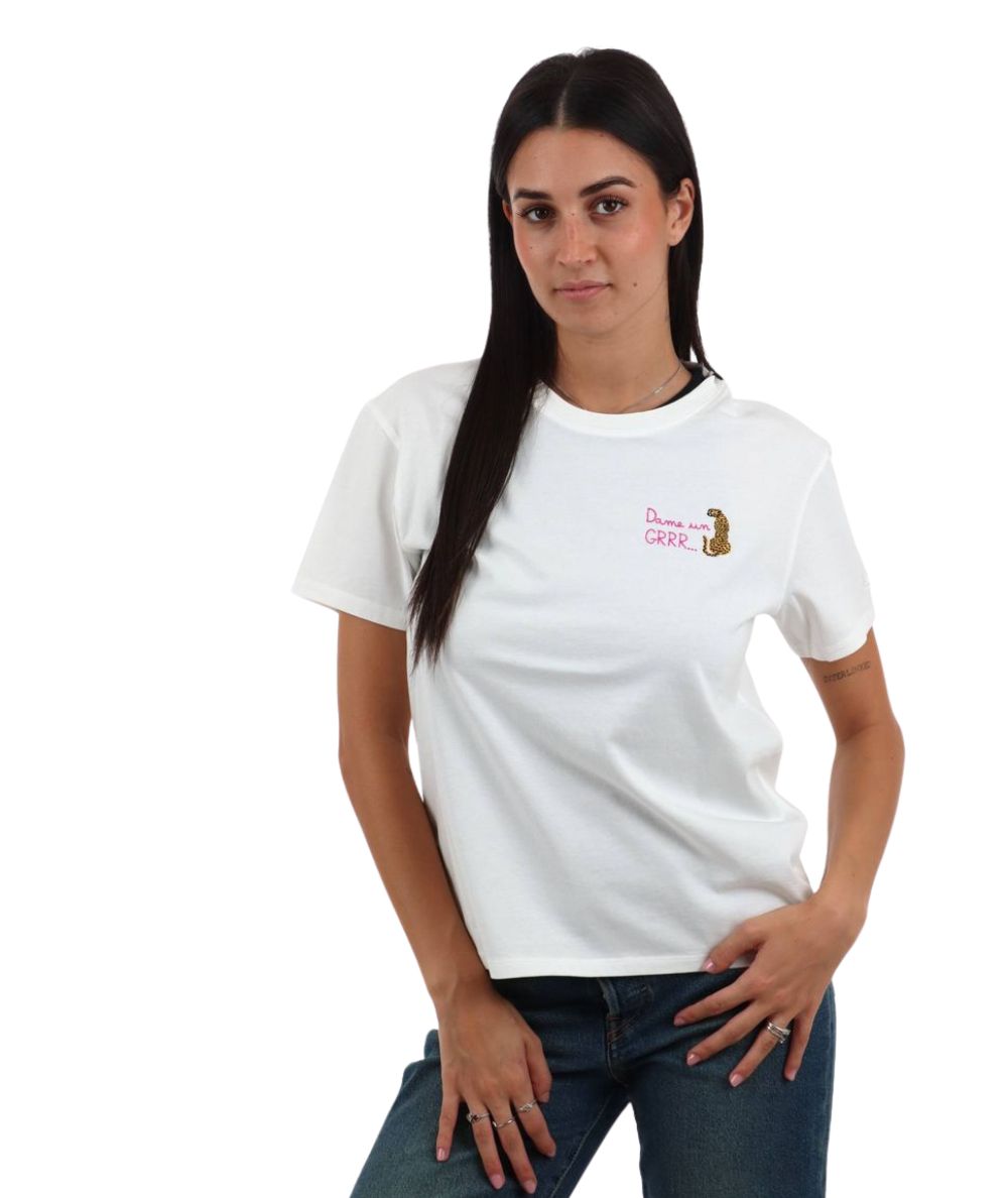 MC2 Saint Barth T-shirt Emilie W Dame Leo EMI0002 Bianco
