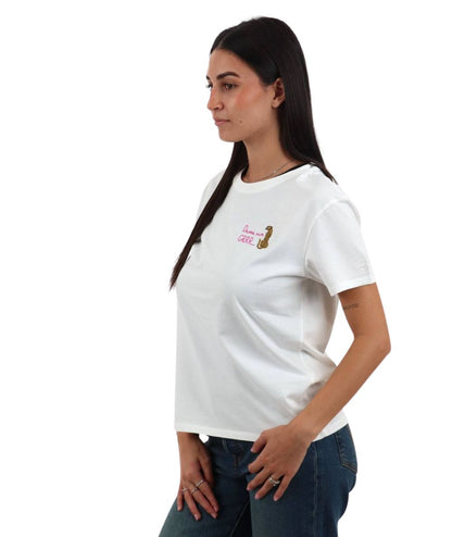 MC2 Saint Barth T-shirt Emilie W Dame Leo EMI0002 Bianco