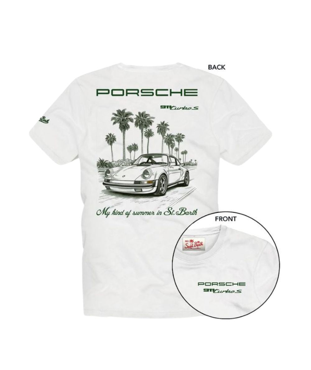 MC2 Saint Barth T-shirt Girocollo con Stampa Portland Jr PRL0001 Bianco 