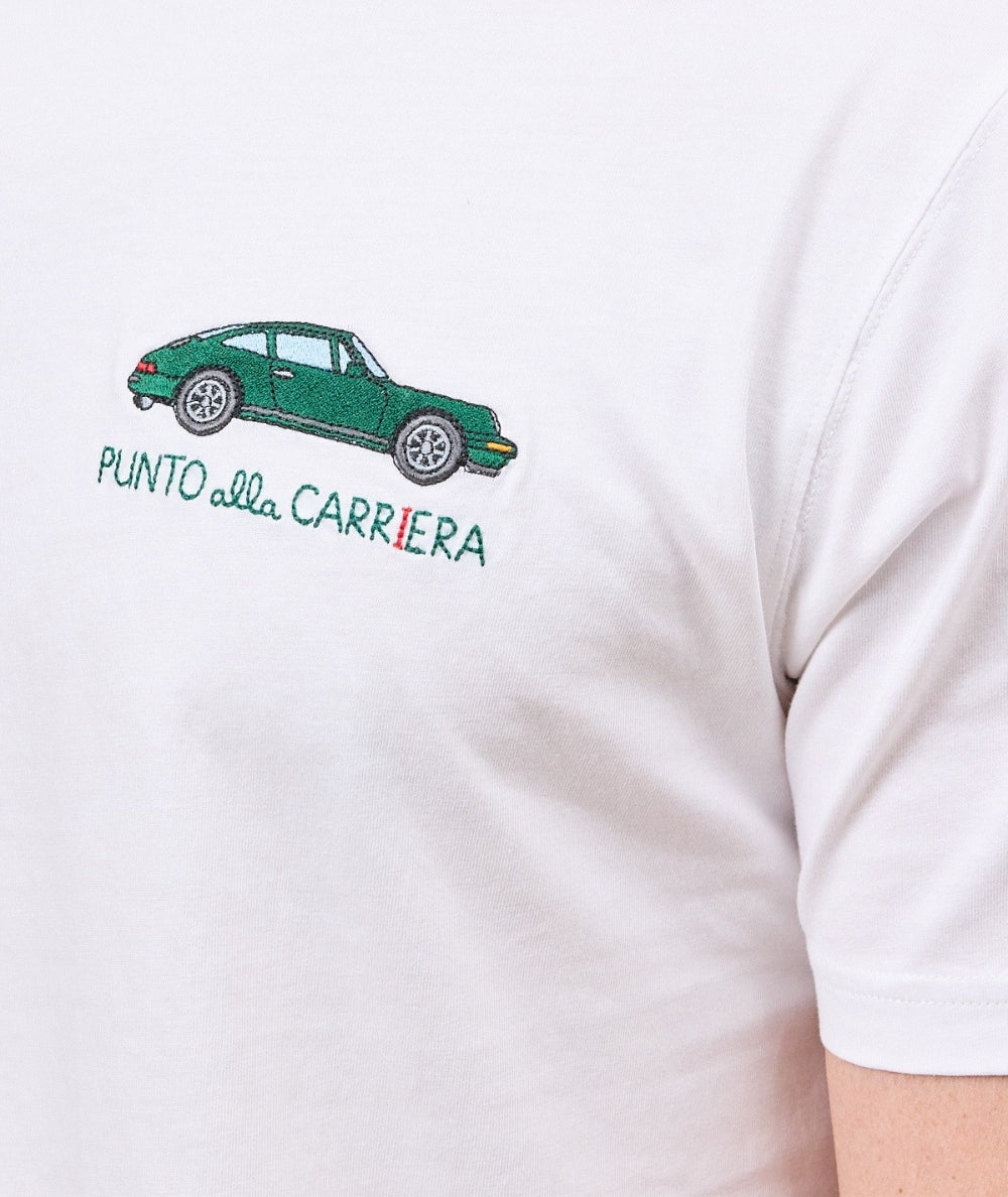 MC2 Saint Barth T-shirt con Girocollo e Ricamo Portofino POT0001 Bianco