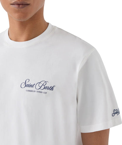 MC2 Saint Barth T-shirt con Girocollo e Stampa Portland PRL0002 Bianco