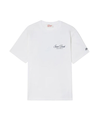 MC2 Saint Barth T-shirt con Girocollo e Stampa Portland PRL0002 Bianco