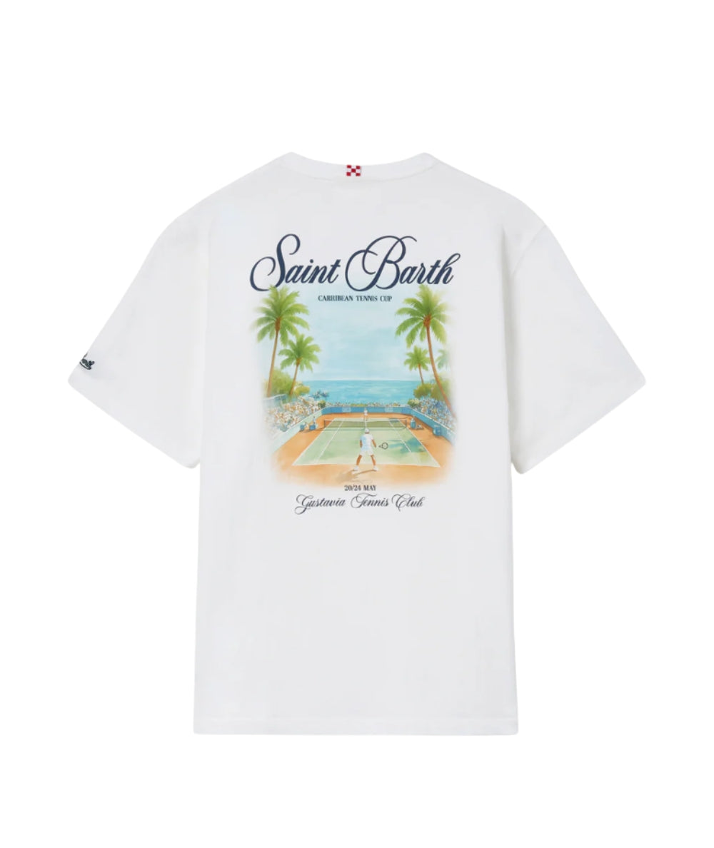 MC2 Saint Barth T-shirt con Girocollo e Stampa Portland PRL0002 Bianco