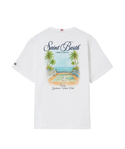 MC2 Saint Barth T-shirt con Girocollo e Stampa Portland PRL0002 Bianco