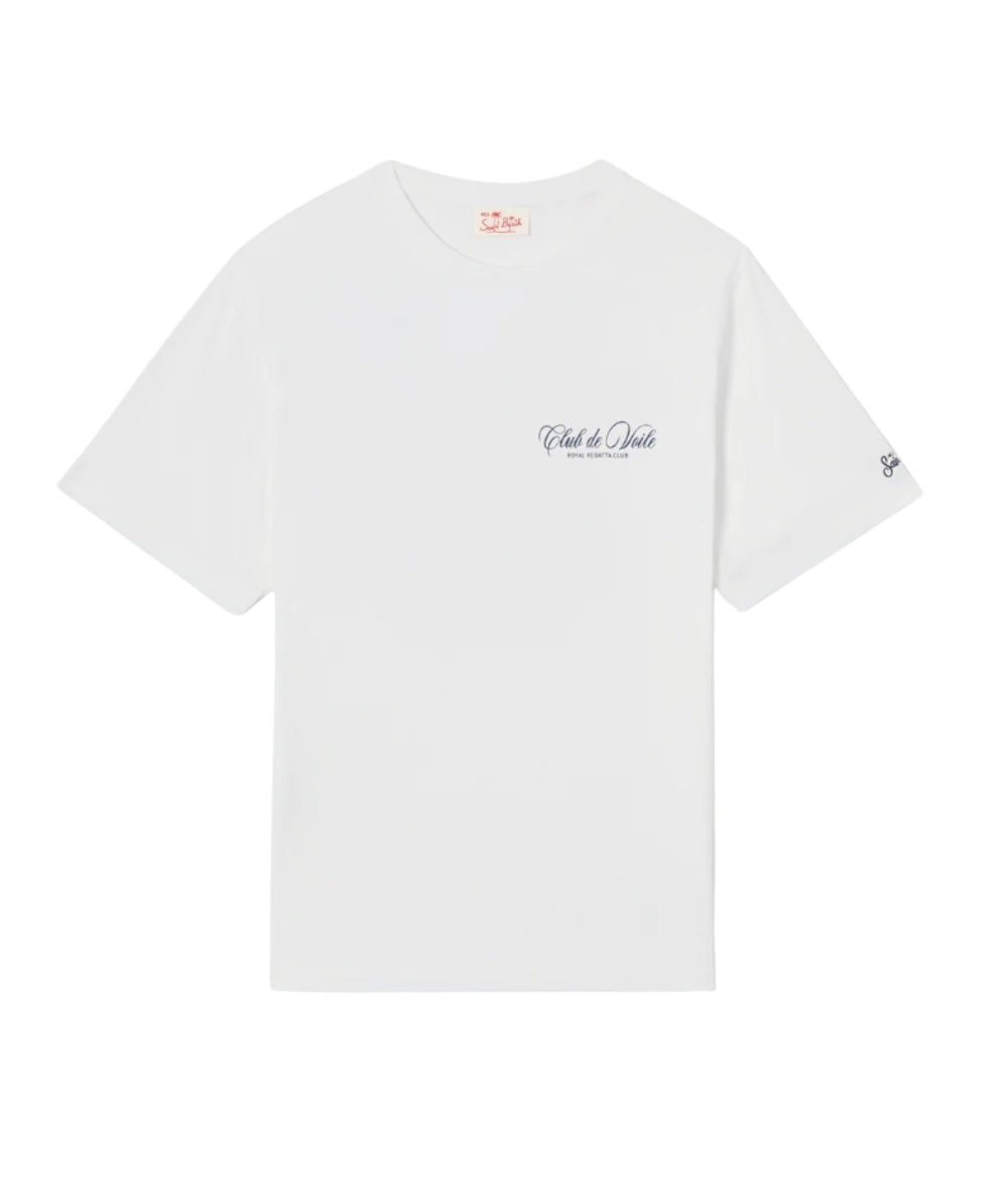 MC2 Saint Barth T-shirt con Girocollo e Stampa Portland PRL0002 Bianco