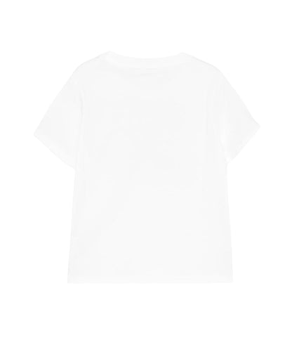 MC2 Saint Barth T-shirt con Maxi Logo Leopardato Elly ELLY001 Bianco