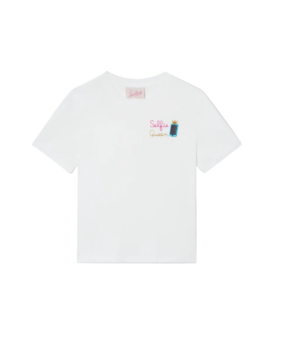 MC2 Saint Barth T-shirt con Stampa e Scritta Elly ELLY001 Bianco