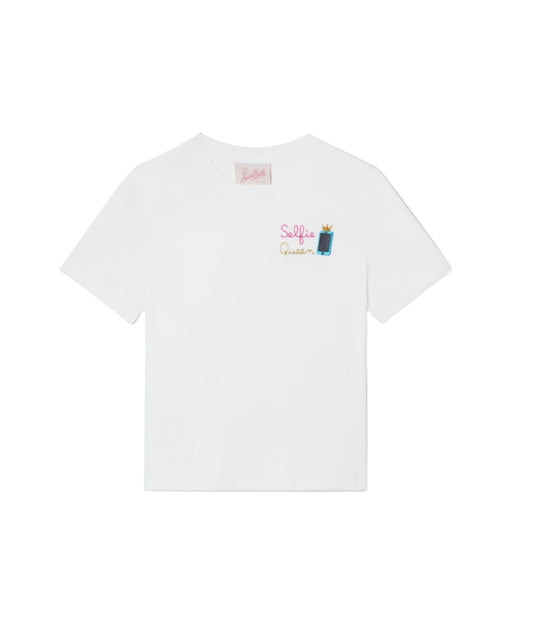 MC2 Saint Barth T-shirt con Stampa e Scritta Elly ELLY001 Bianco