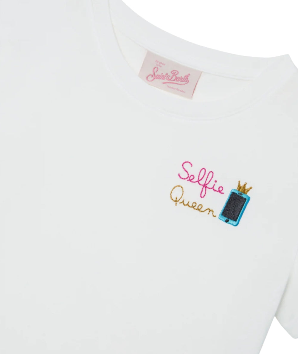 MC2 Saint Barth T-shirt con Stampa e Scritta Elly ELLY001 Bianco