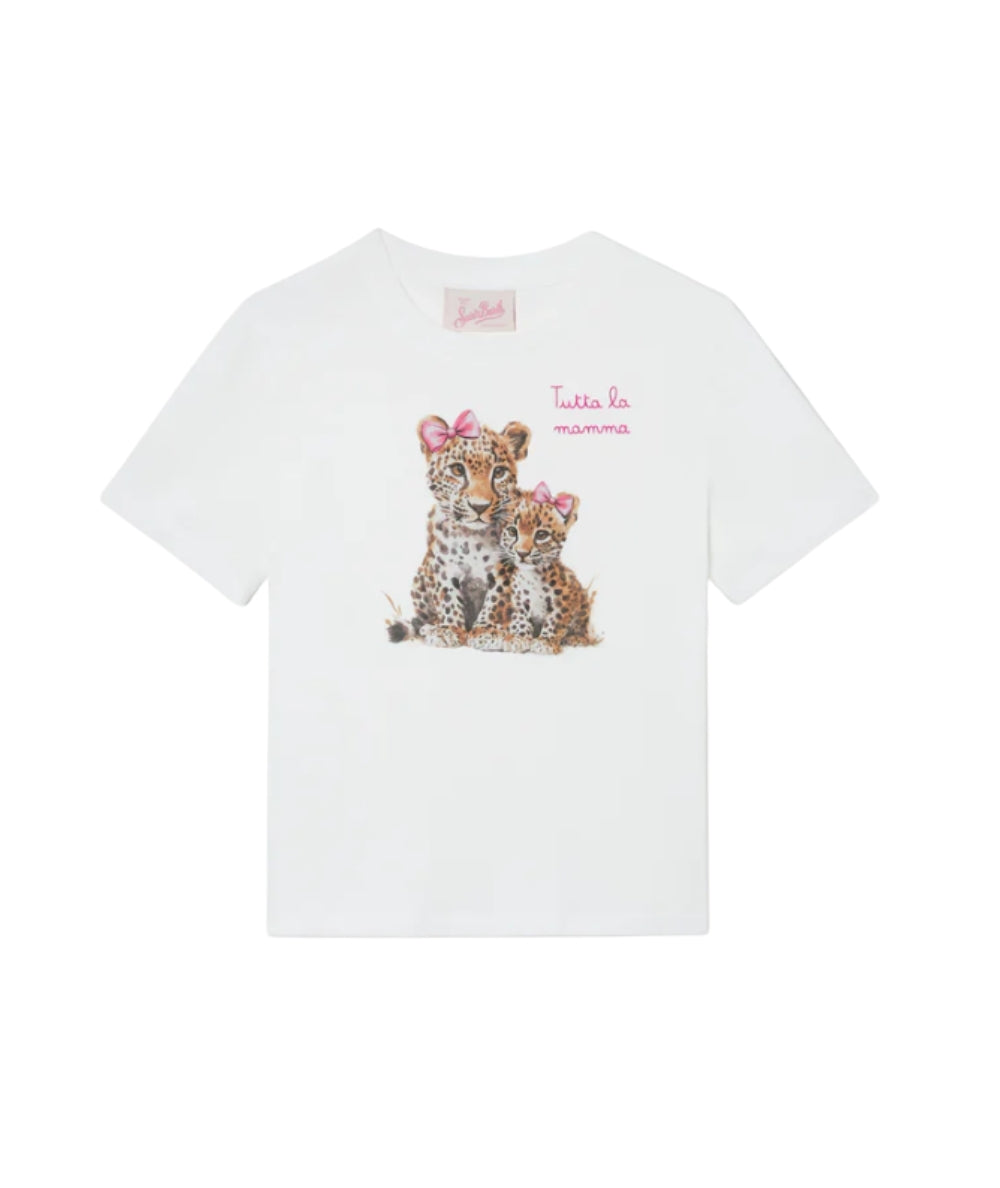 MC2 Saint Barth T-shirt con Stampa e Scritta Elly ELLY001 Bianco