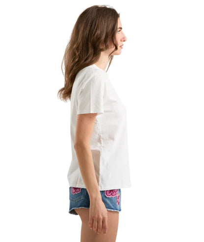 MC2 Saint Barth T-shirt in Cotone con Ricamo Emilie EMI0001 Bianco