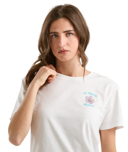 MC2 Saint Barth T-shirt in Cotone con Ricamo Emilie EMI0001 Bianco