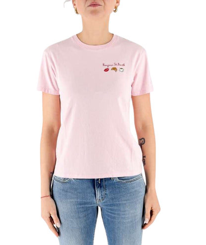 MC2 Saint Barth T-shirt in Cotone con Ricamo Emilie EMI0001 Rosa