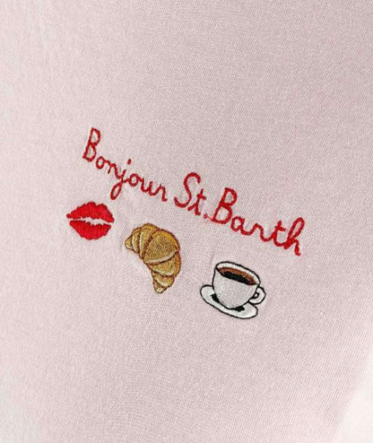 MC2 Saint Barth T-shirt in Cotone con Ricamo Emilie EMI0001 Rosa