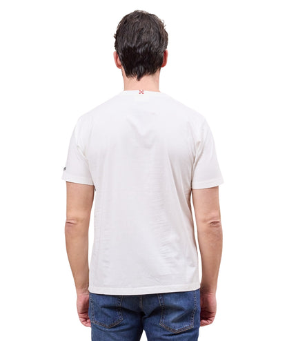 MC2 Saint Barth T-shirt in Cotone con Ricamo Portofino POT0001 Bianco