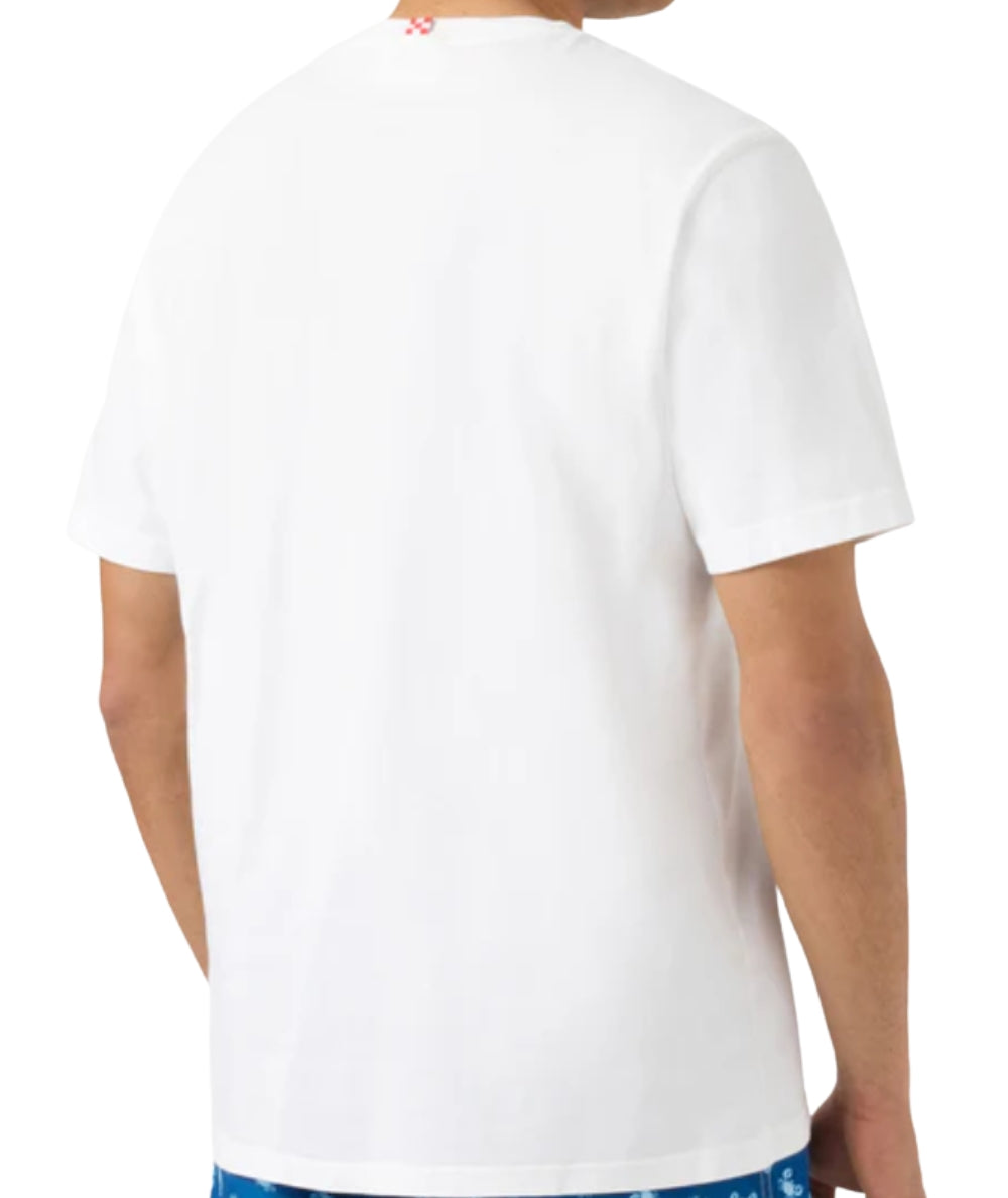 MC2 Saint Barth T-shirt in Cotone con Ricamo Portofino POT0001 Bianco