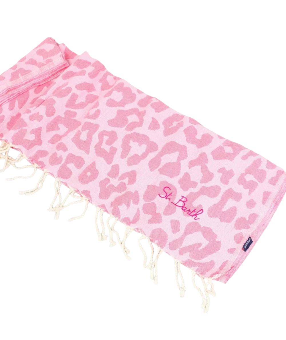 MC2 Saint Barth Telo Mare in Cotone Animalier FOUTAS J N FOUT009 Rosa