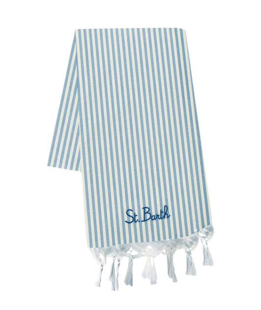 MC2 Saint Barth Telo Mare in Cotone Foutas Light N FOUL002 Azzurro