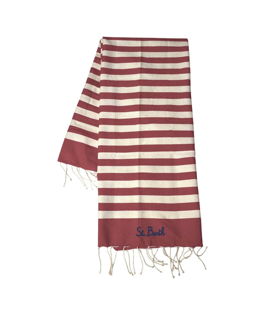 MC2 Saint Barth Telo Mare in Cotone Foutas N FOUT012 Marrone