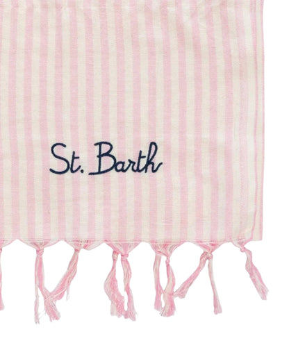 MC2 Saint Barth Telo Mare in Cotone a Righe Foutas Light N FOUL002 Rosa