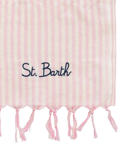 MC2 Saint Barth Telo Mare in Cotone a Righe Foutas Light N FOUL002 Rosa