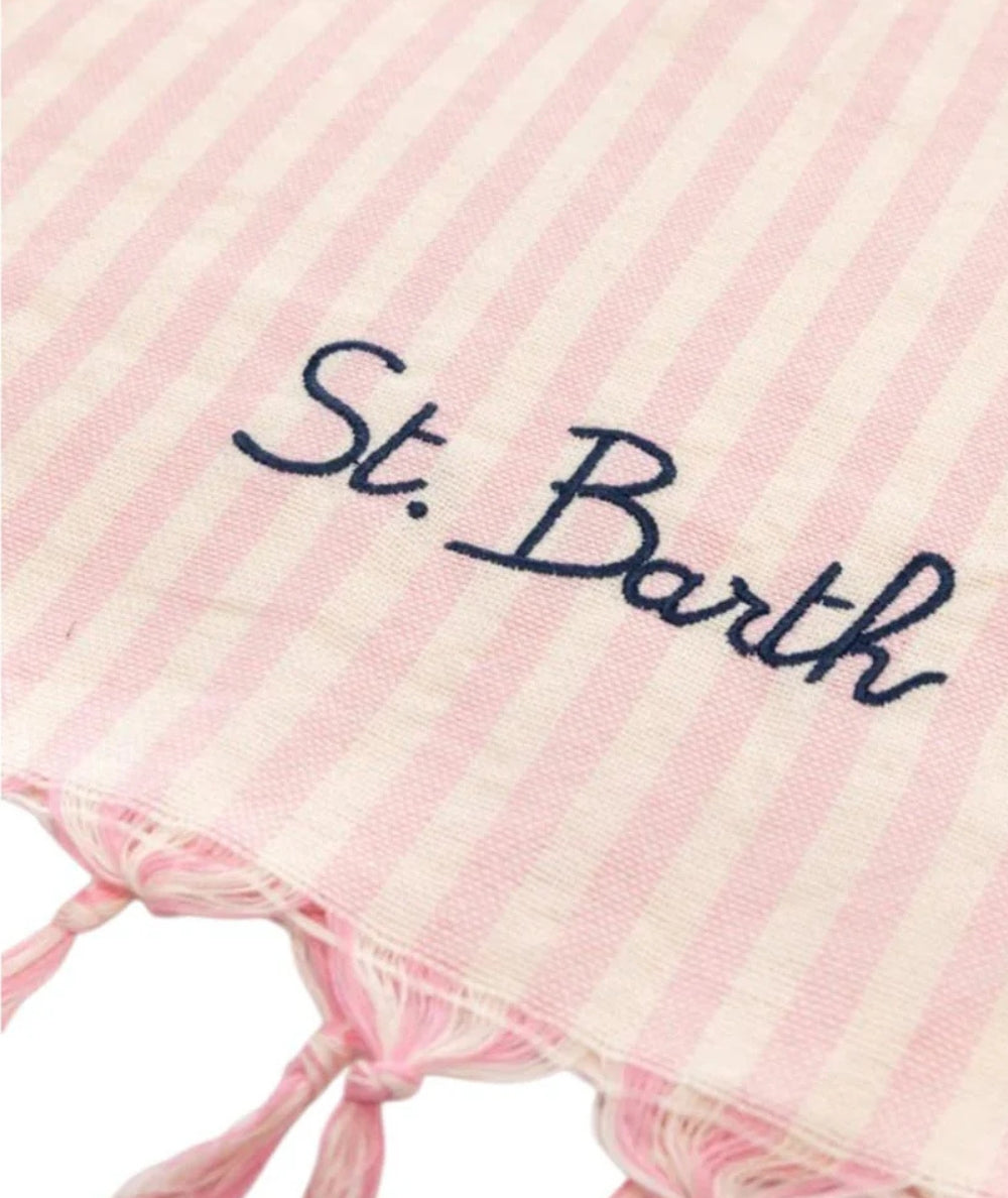 MC2 Saint Barth Telo Mare in Cotone a Righe Foutas Light N FOUL002 Rosa