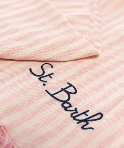 MC2 Saint Barth Telo Mare in Cotone a Righe Foutas Light N FOUL002 Rosa