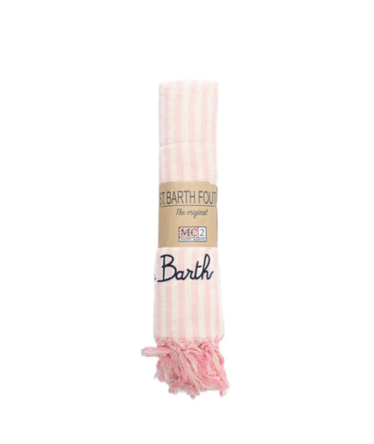 MC2 Saint Barth Telo Mare in Cotone a Righe Foutas Light N FOUL002 Rosa