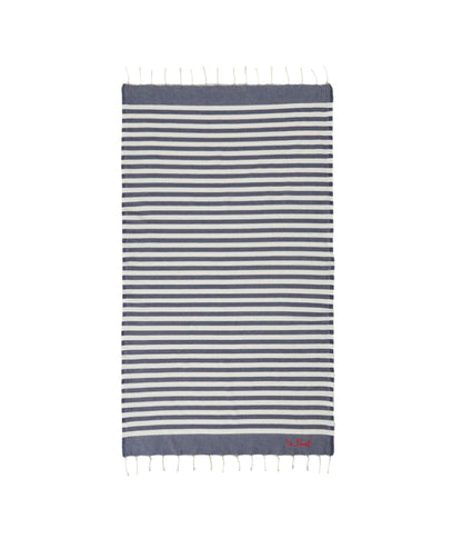 MC2 Saint Barth Telo Mare in Cotone a Righe Foutas N FOUT012 Blu