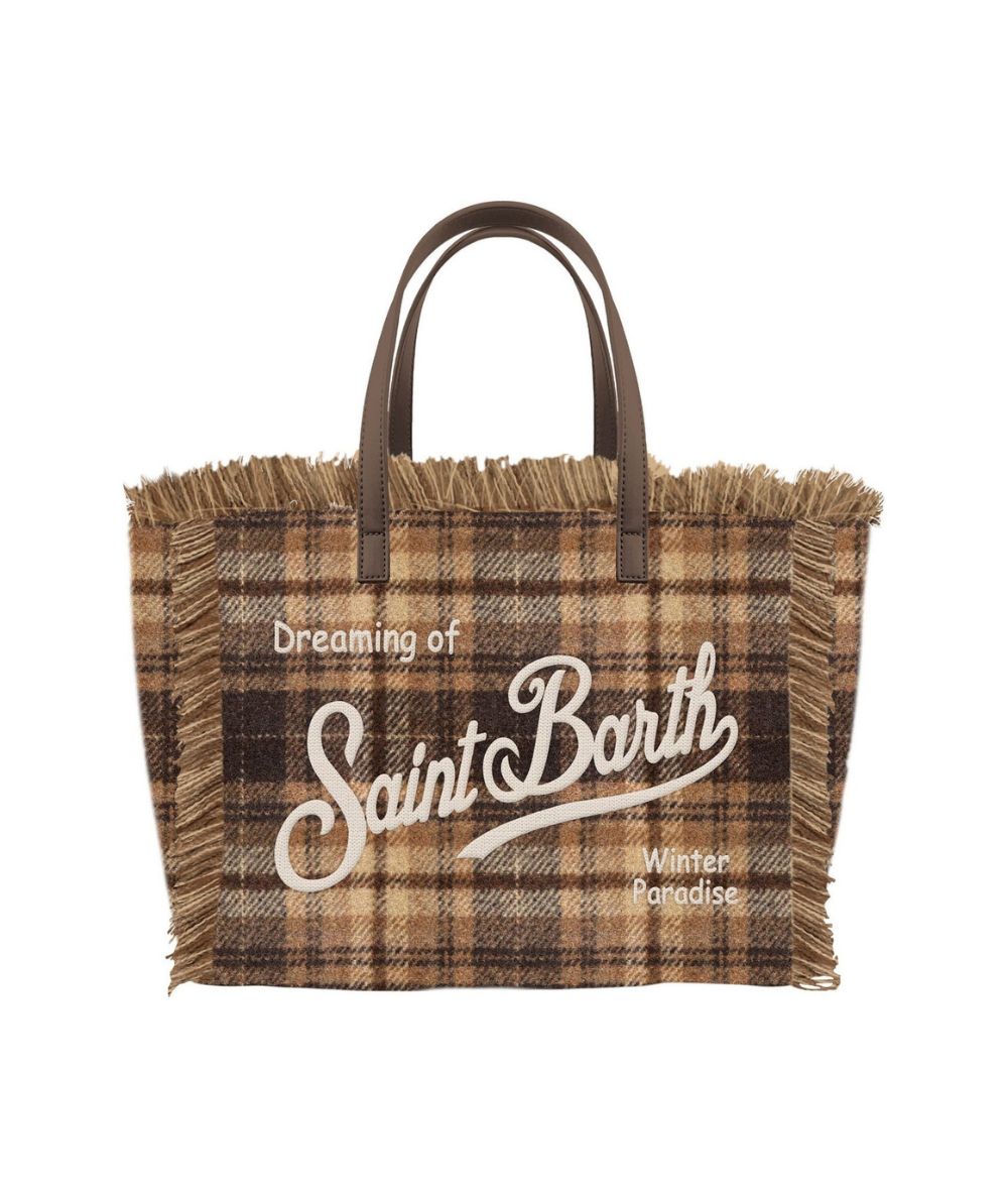MC2 Saint Barth Vanity Mini Wool in Tartan VAMI031 Marrone