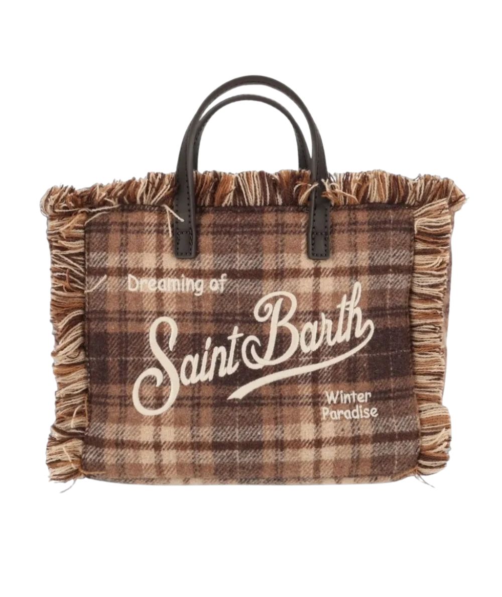 MC2 Saint Barth Vanity Mini Wool in Tartan VAMI031 Marrone