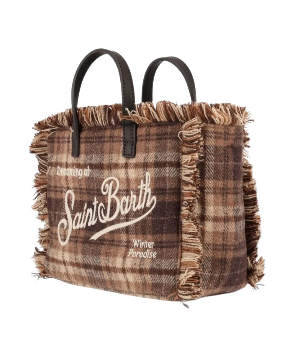 MC2 Saint Barth Vanity Mini Wool in Tartan VAMI031 Marrone