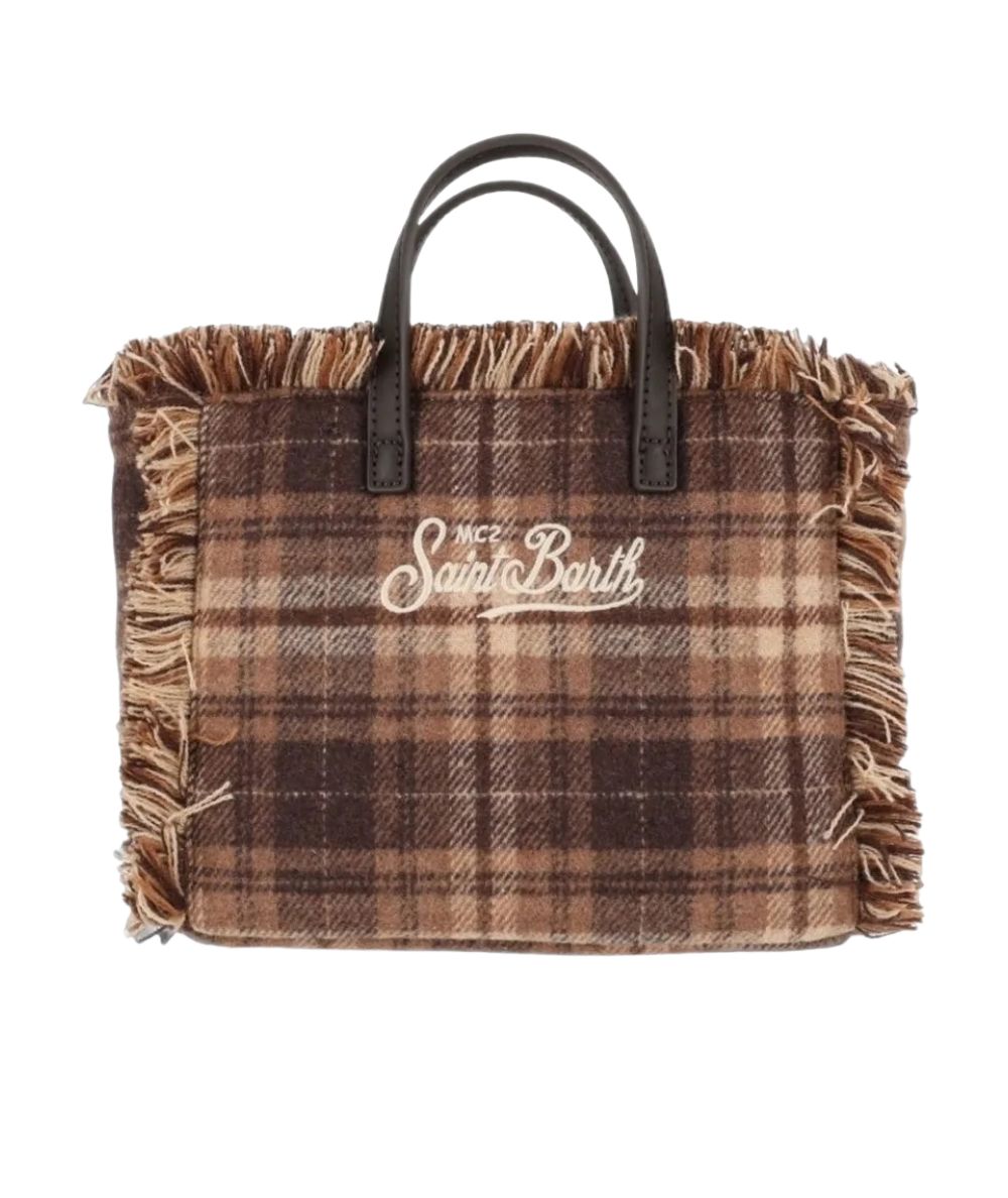 MC2 Saint Barth Vanity Mini Wool in Tartan VAMI031 Marrone