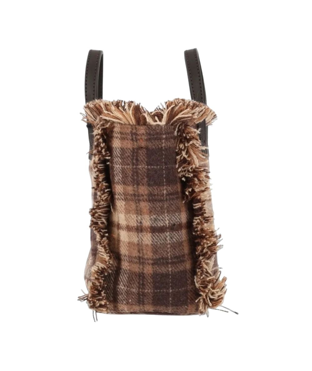 MC2 Saint Barth Vanity Mini Wool in Tartan VAMI031 Marrone