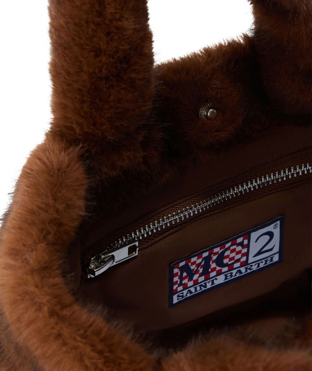 MC2 Saint Barth Vanity Mini in Faux Fur VAMI021 Marrone