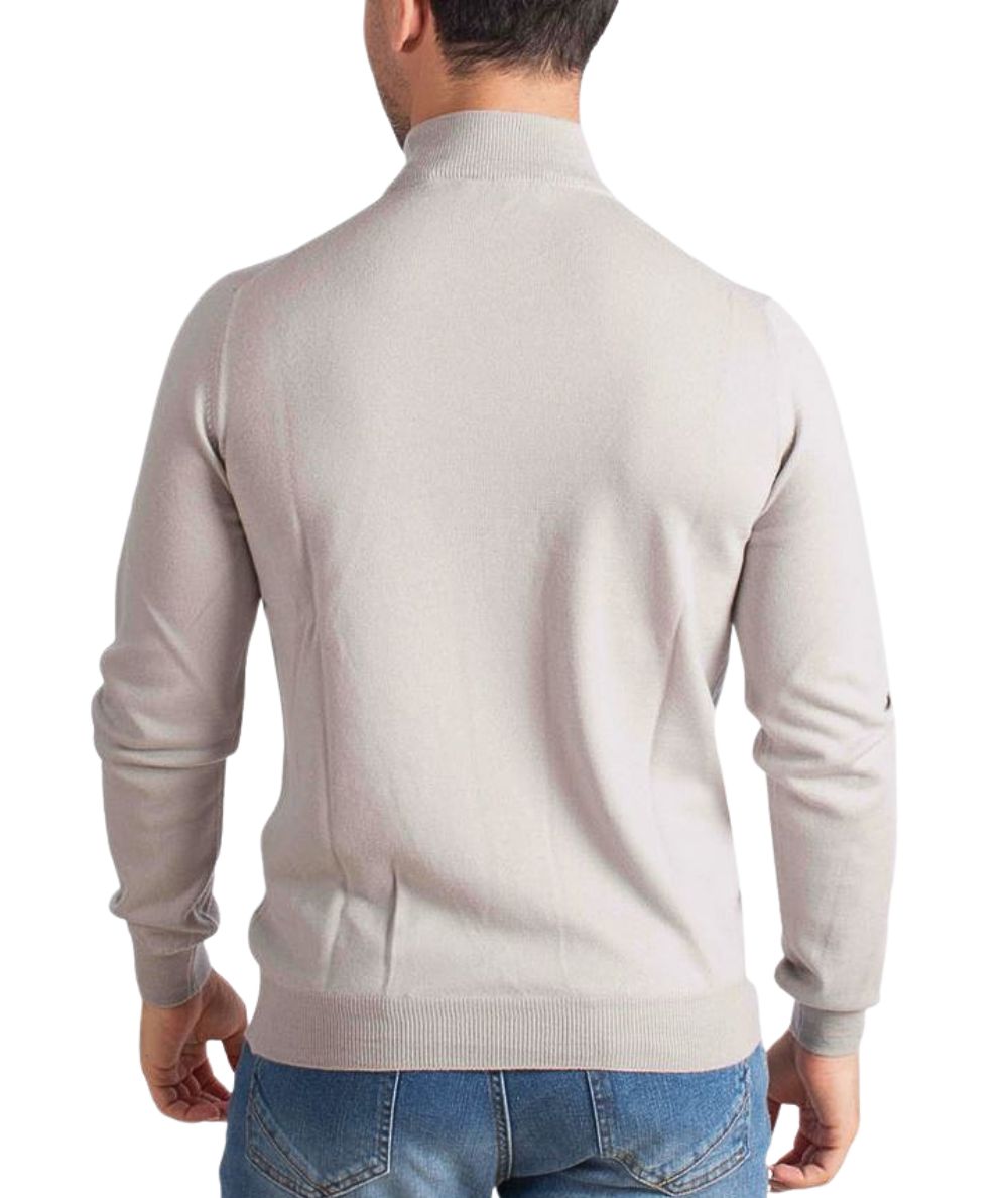 MONDRIAN MV by Gran Sasso Lupetto in Lana Merino 55108/14290 Grigio Perla