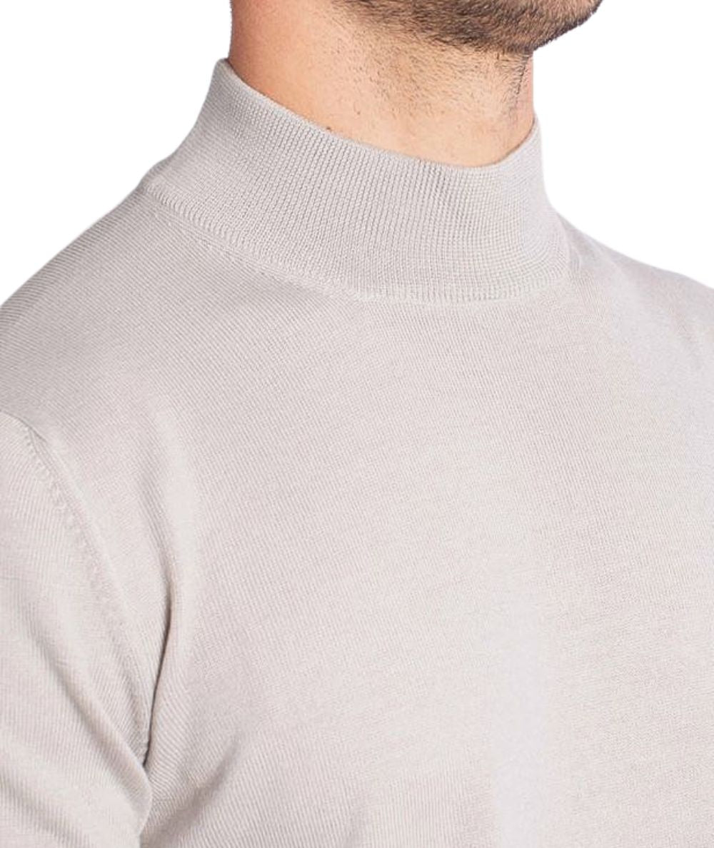 MONDRIAN MV by Gran Sasso Lupetto in Lana Merino 55108/14290 Grigio Perla