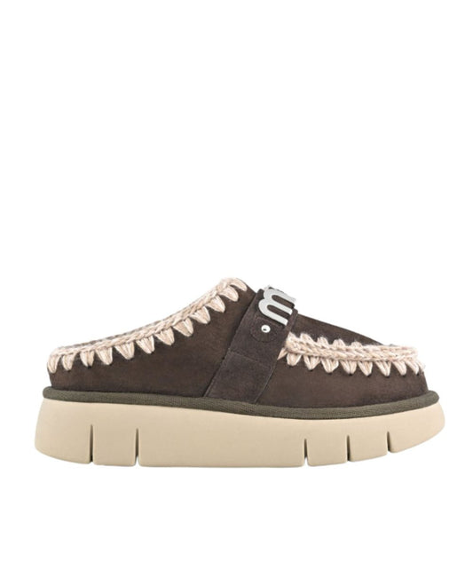 MOU Sabot Bounce Clog Metal Logo MU.FW531001A Marrone