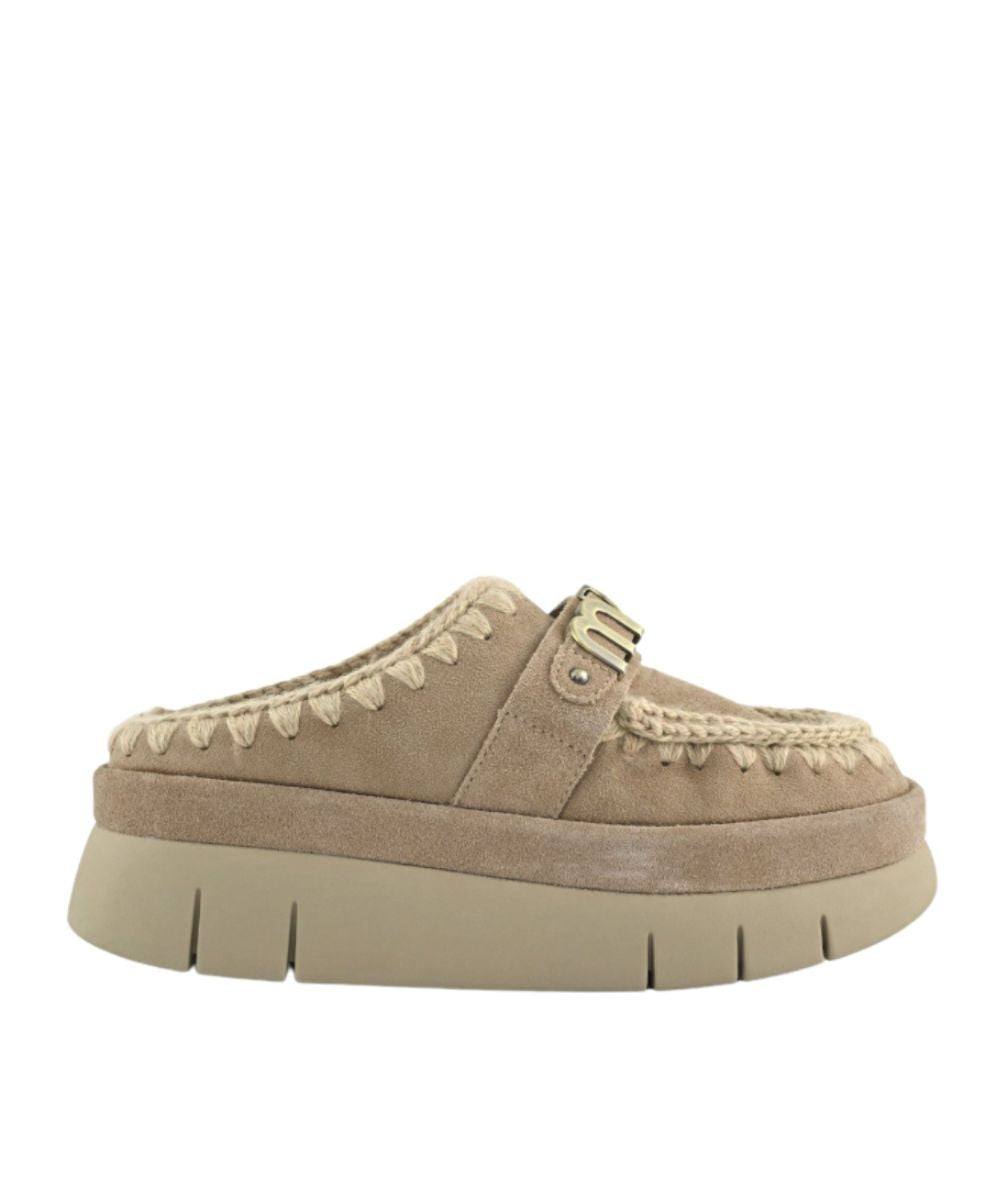 MOU Sabot Bounce Welt Clog Suede MU.FW751001A Beige