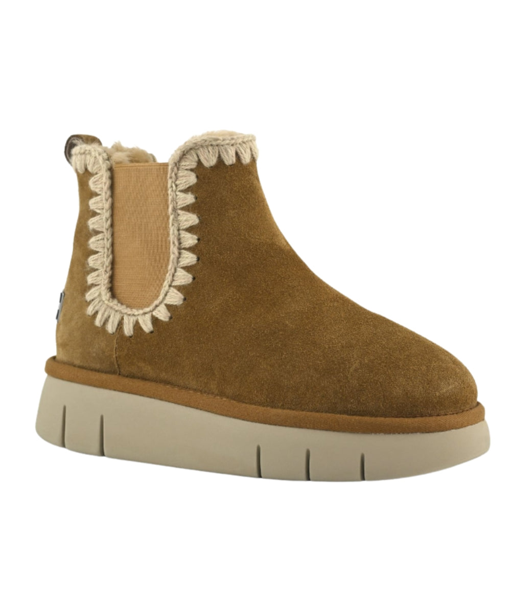 MOU Bounce Chelsea Boot in Suede MU.FW531037A Cognac