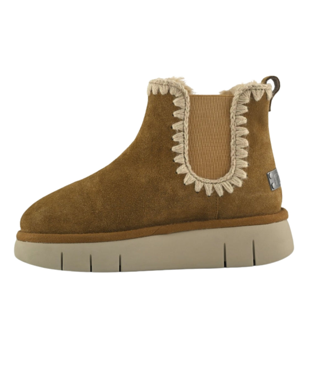 MOU Bounce Chelsea Boot in Suede MU.FW531037A Cognac