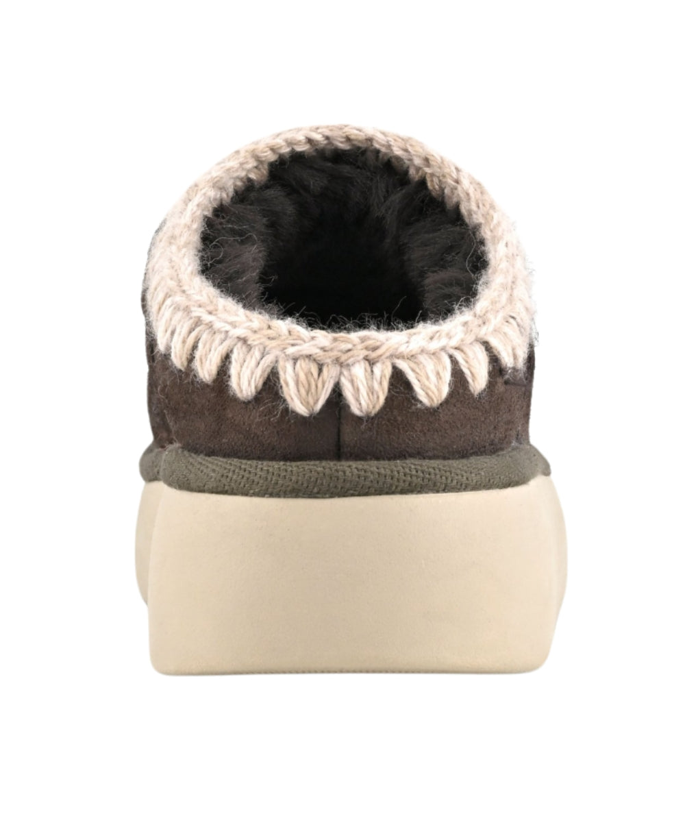 MOU Sabot Bounce Clog Metal Logo MU.FW531001A Marrone